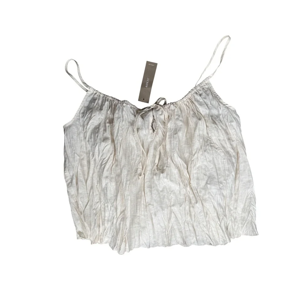 J.Crew crinkled tank top NWT small